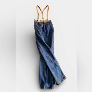 Vintage New York line denim overalls